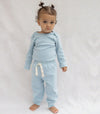 Organic Pima Cotton Baby Onsie + Pant - Pale Blue