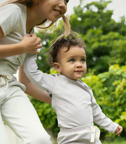 Organic Pima Cotton Baby Onsie + Pant - Pale Gray