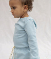 Organic Pima Cotton Baby Onsie + Pant - Pale Blue