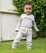 Organic Pima Cotton Baby Onsie + Pant - Pale Gray