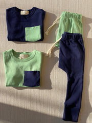 PIMA COTTON LOUNGE SET- ANDEAN BLUE