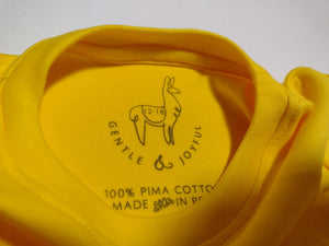 Children's Pima cotton tee in Sunshine Yellow