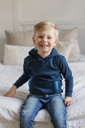 Organic Pima Cotton Hoodie- Nightsky