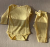 Organic Pima Cotton Baby Onesie + Pant Set- Daffodil