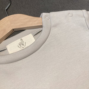 Children's organic Pima Tee in Cloud Grey